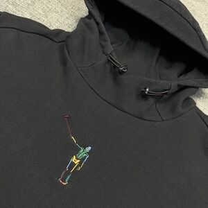 LEVELWEAR Hoodie Mens XL Black Golf Skeleton Swing Hooded Sweatshirt Sporty